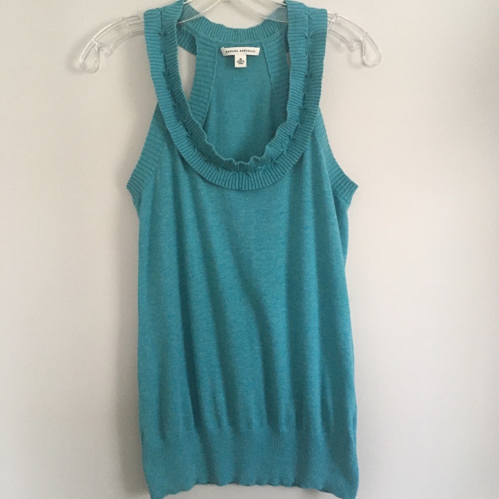 Banana Republic Turquoise Sleeveless Sweat…